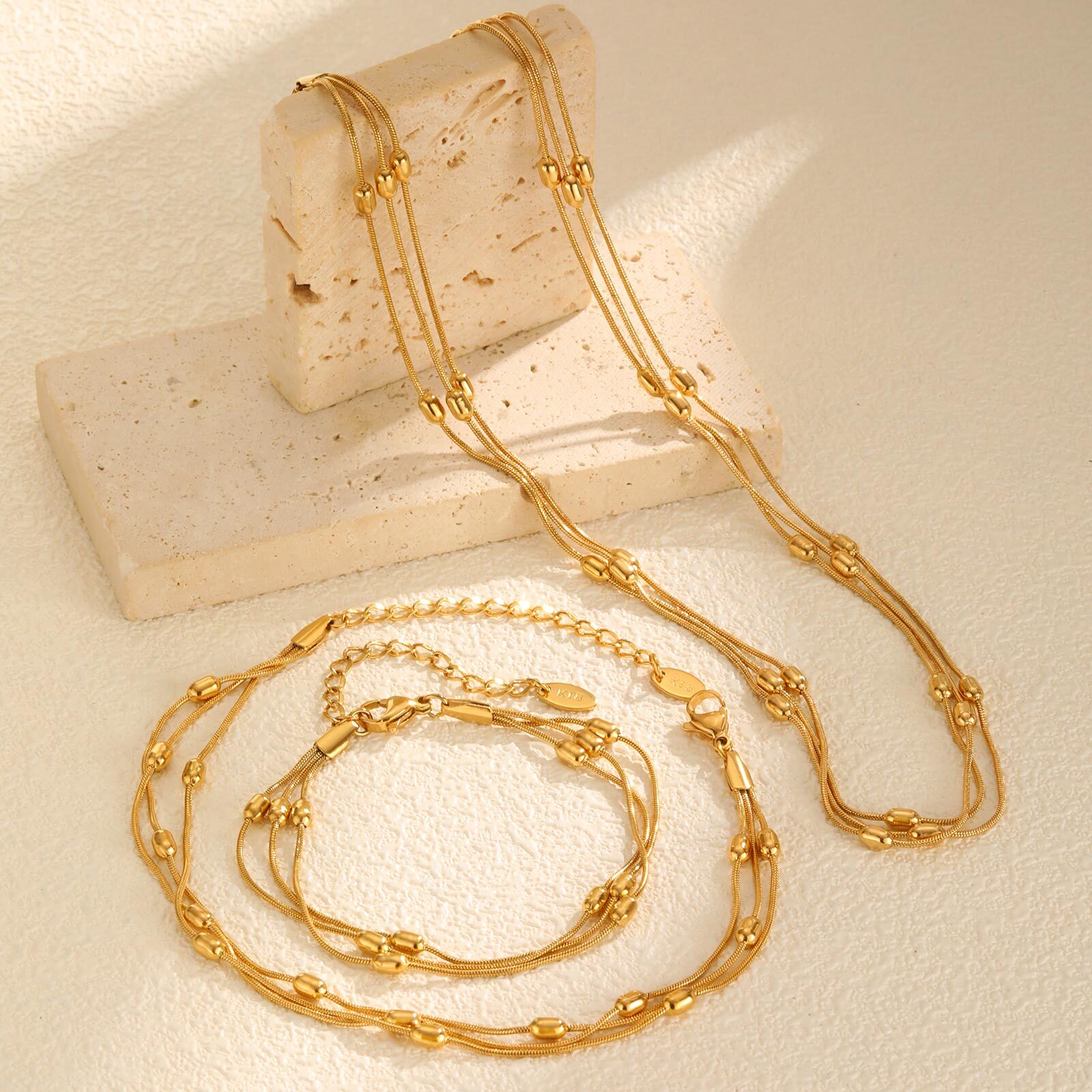 Vnox 夏ステンレス鋼三層スネークチェーンアンクレット女性 - Jc Jewelry & Watches Photos のレビューと価格