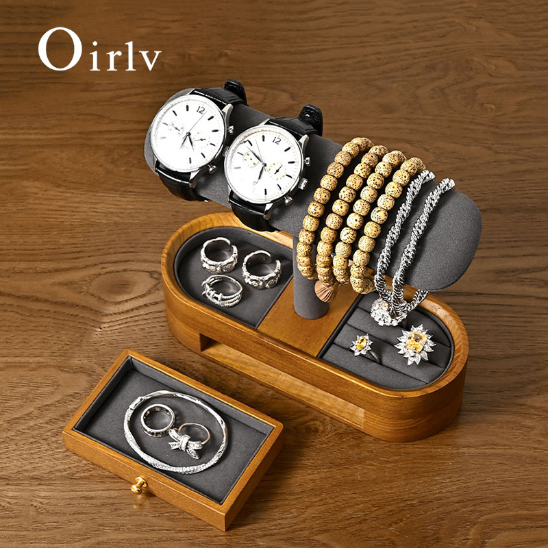 Oirlv 無垢材時計オーガナイザー棚 T バー時計ホルダー - Watch Display Box のレビューと価格