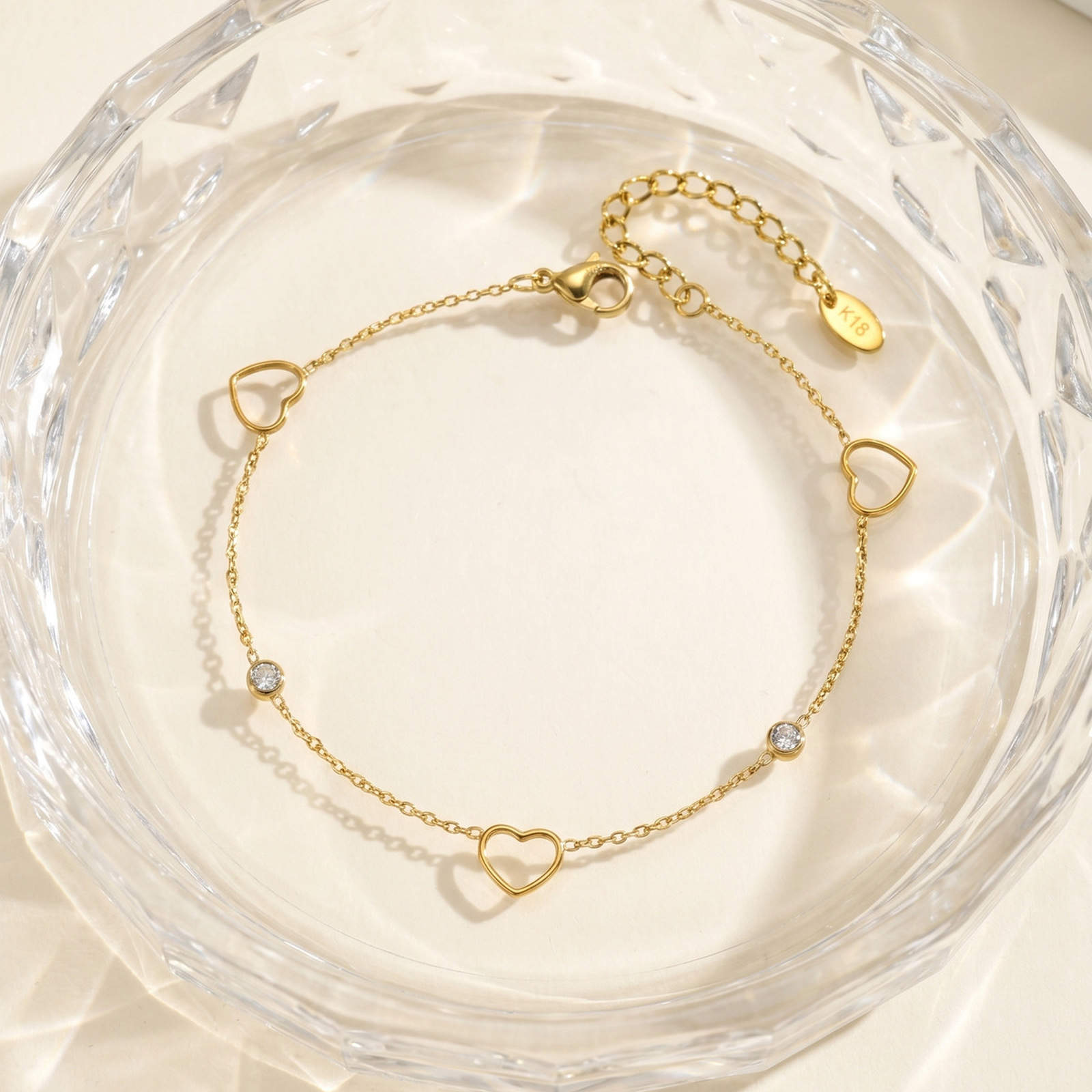 Vnox ミニマリスト中空ハートジルコニアアンクレット女性用 - Jc Jewelry & Watches Photos のレビューと価格