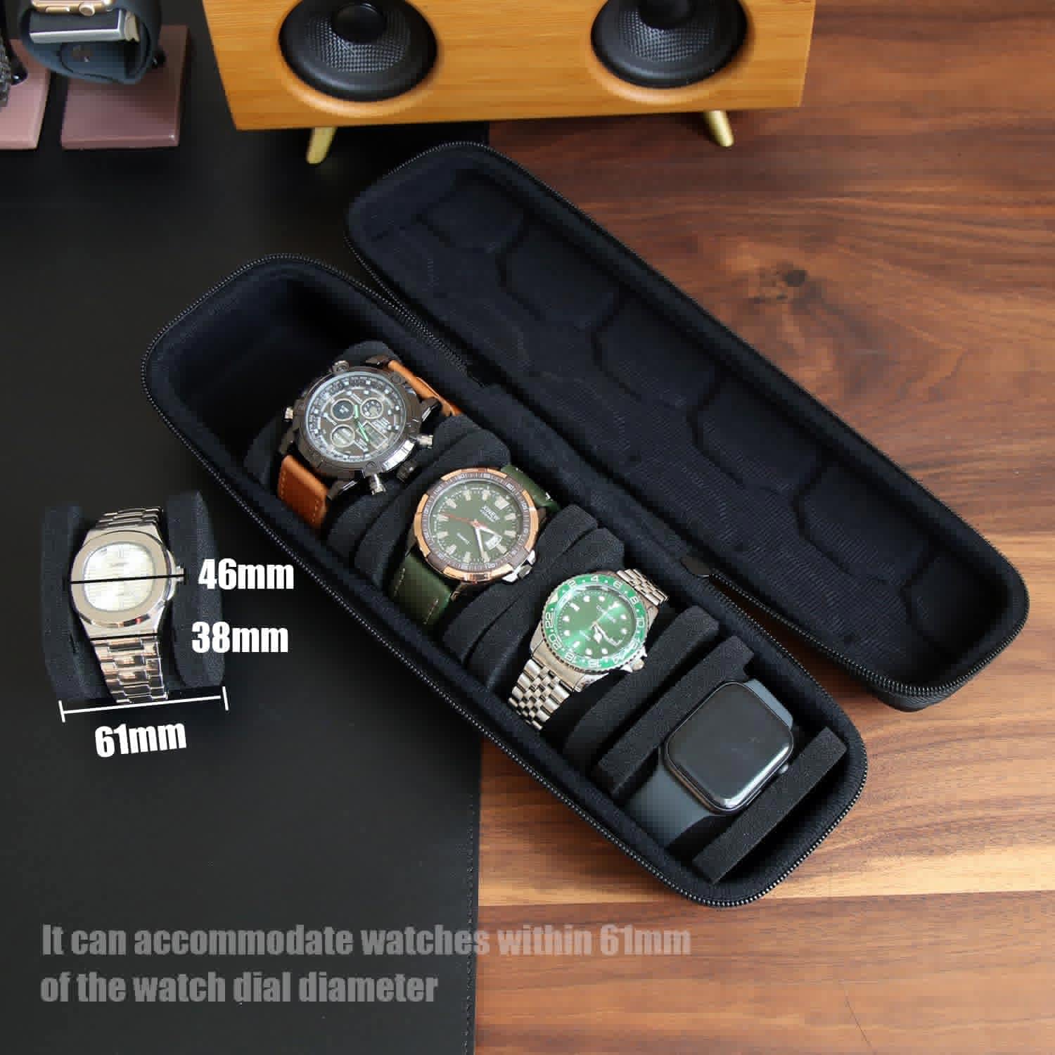 男性または女性用の時計ボックスオーガナイザー、時計トラベルケ - Watch Display Box のレビューと価格