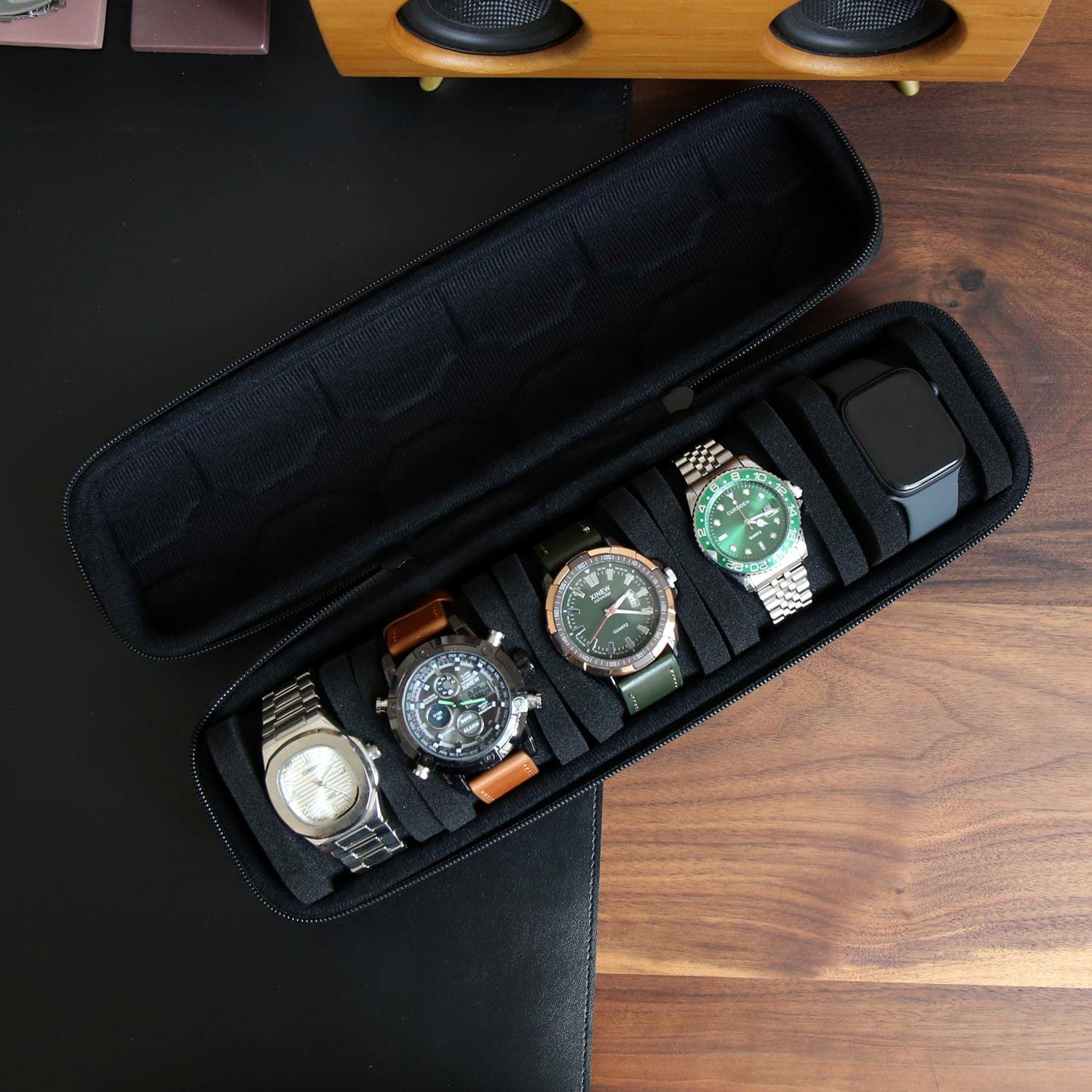 男性または女性用の時計ボックスオーガナイザー、時計トラベルケ - Watch Display Box のレビューと価格