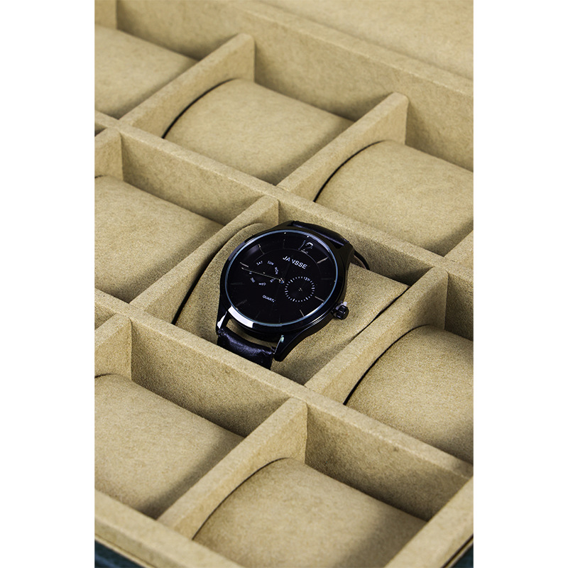 OEM ODM 高級15スロットグリーンPUレザー腕時計ディ - Watch Display Box のレビューと価格