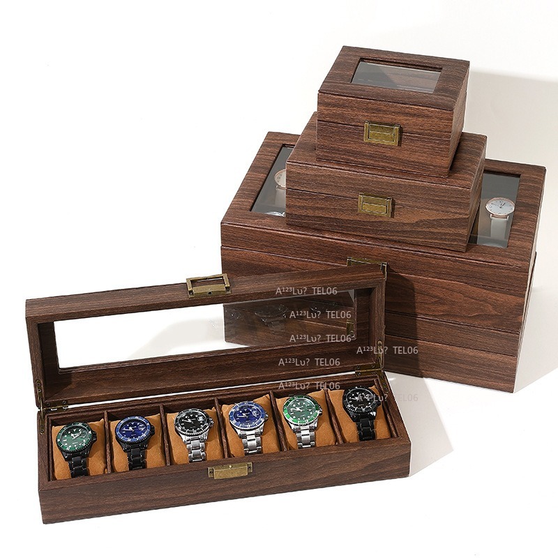 ヴィンテージ木目調PUレザー時計ボックス防塵ディスプレイオー - Watch Display Box のレビューと価格